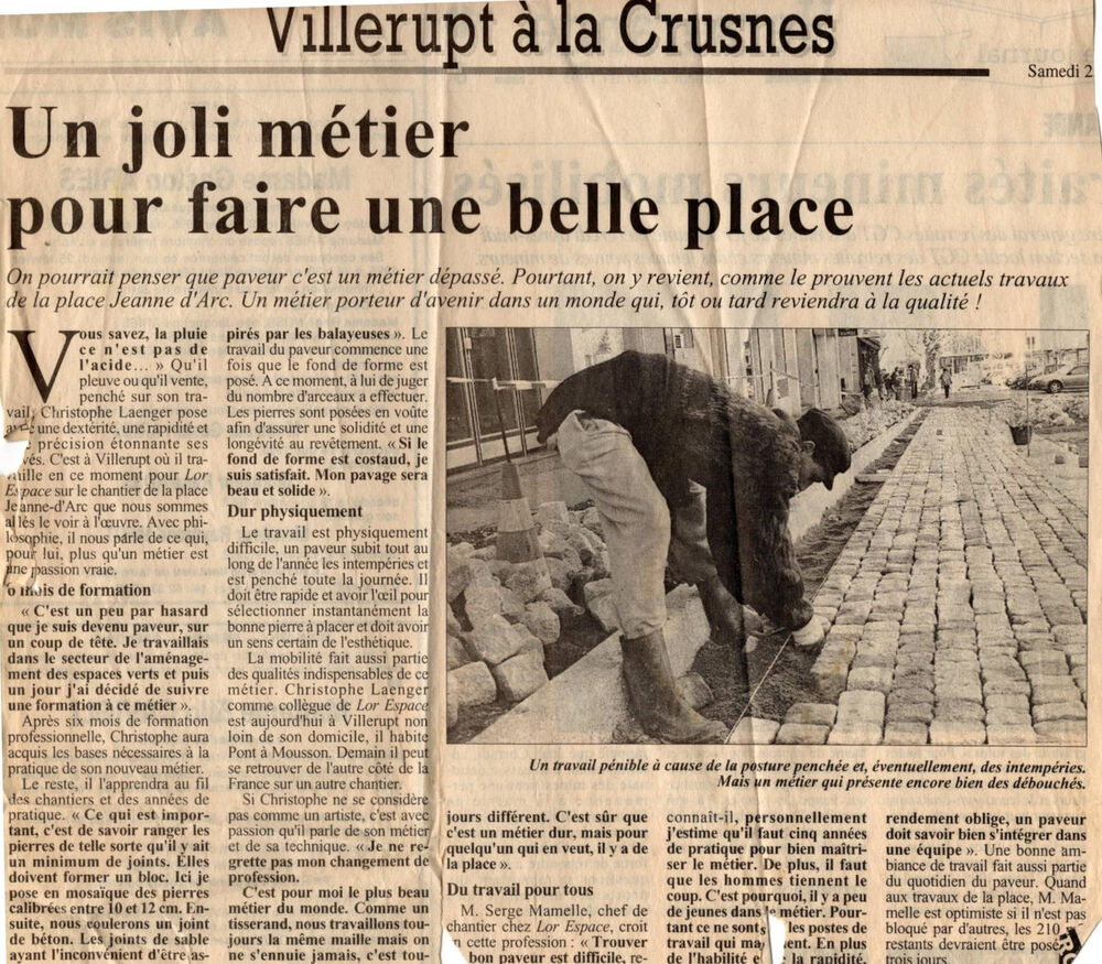 Coupure du Républicain Lorrain — Villerupt, 25/02/1995